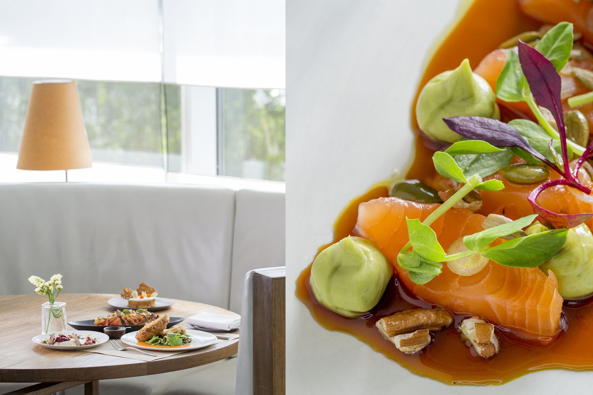 fancy food in an upscale restaurant